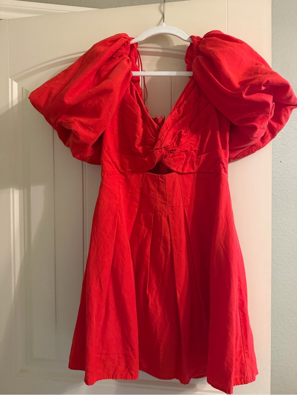 ASTR the label Red Puff Sleeve Mini Dress